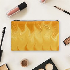 Gold Flame Ombre Cosmetic Bag (medium) by SpinnyChairDesigns