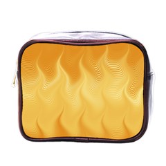 Gold Flame Ombre Mini Toiletries Bag (one Side) by SpinnyChairDesigns