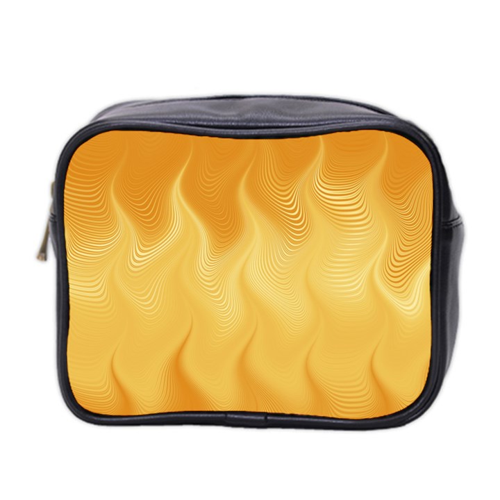 Gold Flame Ombre Mini Toiletries Bag (Two Sides)