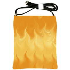 Gold Flame Ombre Shoulder Sling Bag by SpinnyChairDesigns