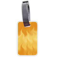 Gold Flame Ombre Luggage Tag (one Side) by SpinnyChairDesigns