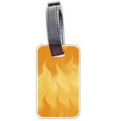 Gold Flame Ombre Luggage Tag (two Sides) by SpinnyChairDesigns