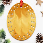 Gold Flame Ombre Ornament (Oval Filigree) Front