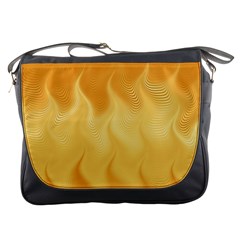 Gold Flame Ombre Messenger Bag by SpinnyChairDesigns