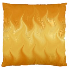 Gold Flame Ombre Large Cushion Case (one Side) by SpinnyChairDesigns