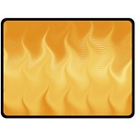 Gold Flame Ombre Double Sided Fleece Blanket (Large)  80 x60  Blanket Front