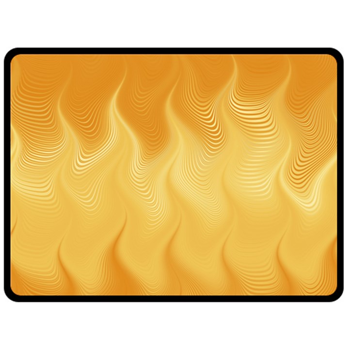 Gold Flame Ombre Double Sided Fleece Blanket (Large) 