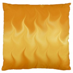 Gold Flame Ombre Standard Flano Cushion Case (one Side) by SpinnyChairDesigns