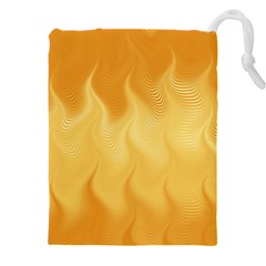 Gold Flame Ombre Drawstring Pouch (5xl) by SpinnyChairDesigns