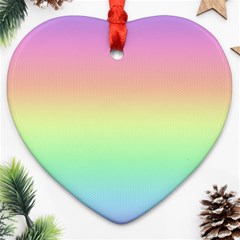 Pastel Rainbow Ombre Ornament (heart)