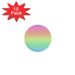 Pastel Rainbow Ombre 1  Mini Buttons (10 Pack)  by SpinnyChairDesigns