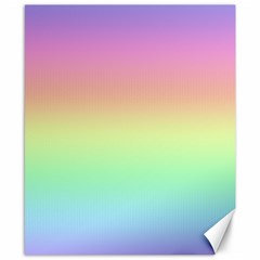 Pastel Rainbow Ombre Canvas 8  X 10  by SpinnyChairDesigns