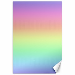 Pastel Rainbow Ombre Canvas 20  X 30  by SpinnyChairDesigns