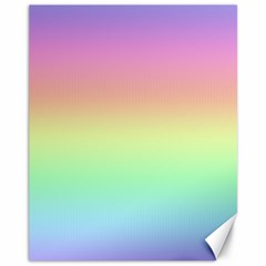 Pastel Rainbow Ombre Canvas 11  X 14  by SpinnyChairDesigns