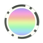 Pastel Rainbow Ombre Poker Chip Card Guard Front