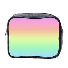 Pastel Rainbow Ombre Mini Toiletries Bag (two Sides) by SpinnyChairDesigns