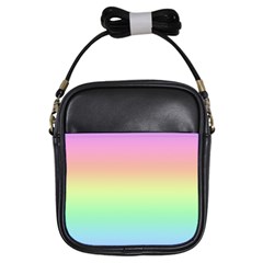 Pastel Rainbow Ombre Girls Sling Bag by SpinnyChairDesigns