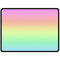 Pastel Rainbow Ombre Fleece Blanket (large)  by SpinnyChairDesigns