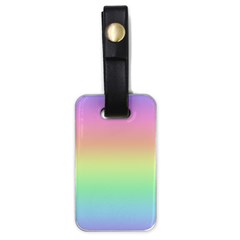 Pastel Rainbow Ombre Luggage Tag (one Side) by SpinnyChairDesigns