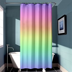 Pastel Rainbow Ombre Shower Curtain 36  X 72  (stall)  by SpinnyChairDesigns