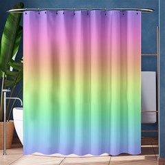 Pastel Rainbow Ombre Shower Curtain 60  X 72  (medium)  by SpinnyChairDesigns