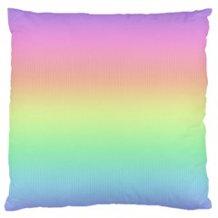 Pastel Rainbow Ombre Large Cushion Case (two Sides) by SpinnyChairDesigns