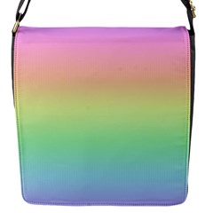 Pastel Rainbow Ombre Flap Closure Messenger Bag (s) by SpinnyChairDesigns