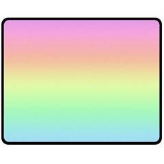 Pastel Rainbow Ombre Double Sided Fleece Blanket (medium)  by SpinnyChairDesigns