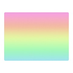 Pastel Rainbow Ombre Double Sided Flano Blanket (mini)  by SpinnyChairDesigns