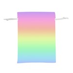 Pastel Rainbow Ombre Lightweight Drawstring Pouch (M) Front