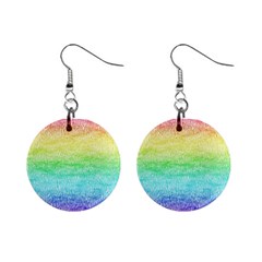 Rainbow Ombre Texture Mini Button Earrings by SpinnyChairDesigns