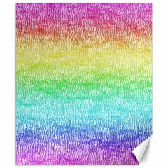 Rainbow Ombre Texture Canvas 8  X 10  by SpinnyChairDesigns