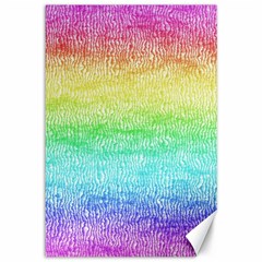 Rainbow Ombre Texture Canvas 12  X 18  by SpinnyChairDesigns