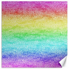 Rainbow Ombre Texture Canvas 16  X 16  by SpinnyChairDesigns