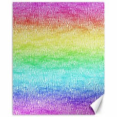 Rainbow Ombre Texture Canvas 11  X 14  by SpinnyChairDesigns