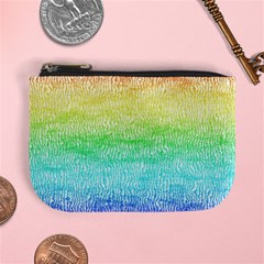 Rainbow Ombre Texture Mini Coin Purse by SpinnyChairDesigns