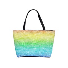 Rainbow Ombre Texture Classic Shoulder Handbag by SpinnyChairDesigns