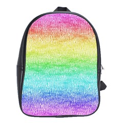 Rainbow Ombre Texture School Bag (large) by SpinnyChairDesigns