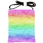 Rainbow Ombre Texture Shoulder Sling Bag Front