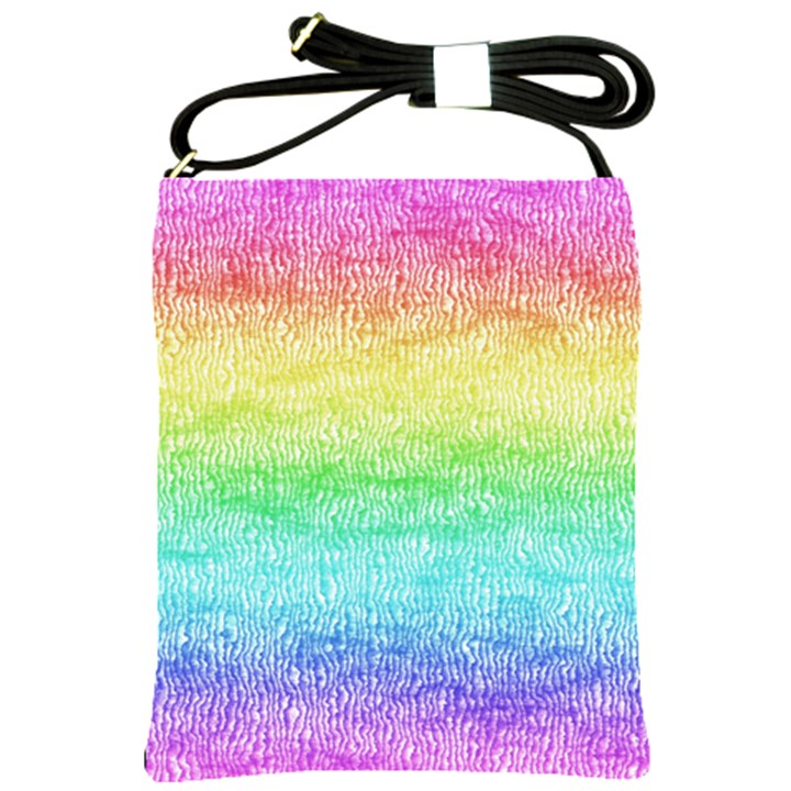 Rainbow Ombre Texture Shoulder Sling Bag