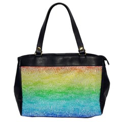 Rainbow Ombre Texture Oversize Office Handbag by SpinnyChairDesigns