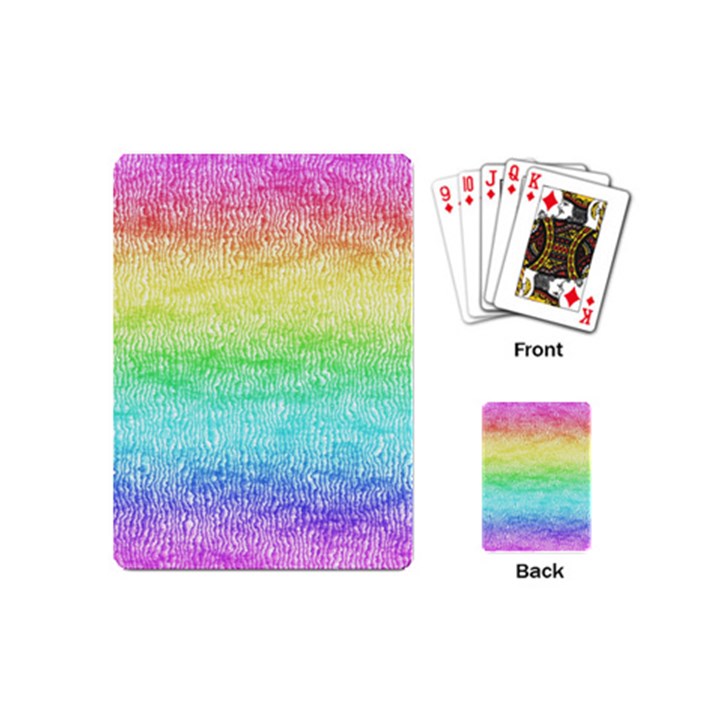 Rainbow Ombre Texture Playing Cards Single Design (Mini)