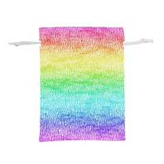 Rainbow Ombre Texture Lightweight Drawstring Pouch (l) by SpinnyChairDesigns