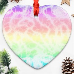 Pastel Rainbow Tie Dye Ornament (heart)