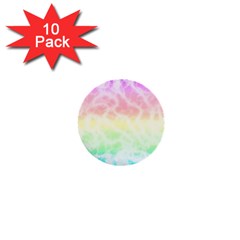 Pastel Rainbow Tie Dye 1  Mini Buttons (10 Pack)  by SpinnyChairDesigns