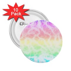 Pastel Rainbow Tie Dye 2 25  Buttons (10 Pack)  by SpinnyChairDesigns