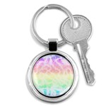 Pastel Rainbow Tie Dye Key Chain (Round) Front