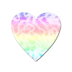 Pastel Rainbow Tie Dye Heart Magnet by SpinnyChairDesigns