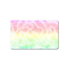 Pastel Rainbow Tie Dye Magnet (name Card) by SpinnyChairDesigns