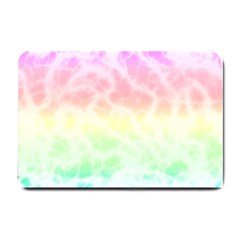 Pastel Rainbow Tie Dye Small Doormat  by SpinnyChairDesigns